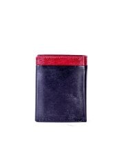 черно-бордовый мужской кошелек с декоративной отделкой цена и информация | Мужские кошельки | pigu.lt