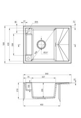 Deante granitinė virtuvinė plautuvė su magnetais Deante Magnetic ZRM A11A, Alabaster kaina ir informacija | Virtuvinės plautuvės | pigu.lt