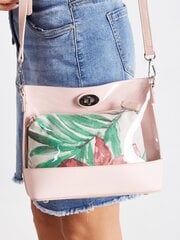 Круглая кожаная сумочка грязно-розового цвета цена и информация | Женские сумки | pigu.lt