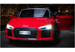 Электрический спортивный автомобиль для детей Audi R8 Spyder, красный цена и информация | Электромобили для детей | pigu.lt