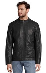 Кожаная мужская куртка Tom Tailor 1026337.29999, черная цена и информация | Мужские куртки | pigu.lt