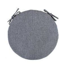 Подушка на стул SIMPLE GREY D38x2,5cm, серый, 100%полиэстер, ткань 757 цена и информация | Подушки, наволочки, чехлы | pigu.lt