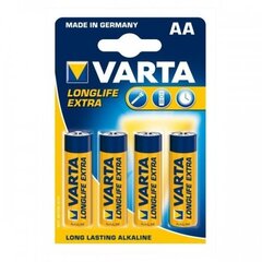 Щелочные батарейки Varta Longlife AA 1,5 V (4 штук) цена и информация | Батарейки | pigu.lt