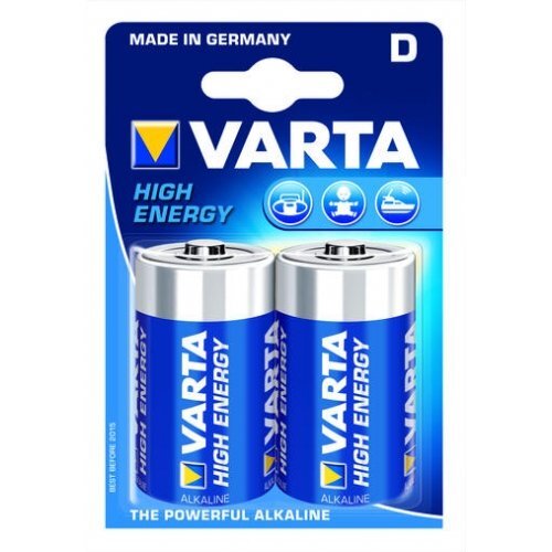 Varta High Energy D elementai 2 vnt. цена и информация | Elementai | pigu.lt