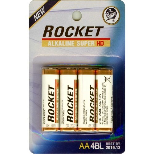 Rocket Alkaline High Drain LR6 AA elementai, 4 vnt. kaina ir informacija | Elementai | pigu.lt