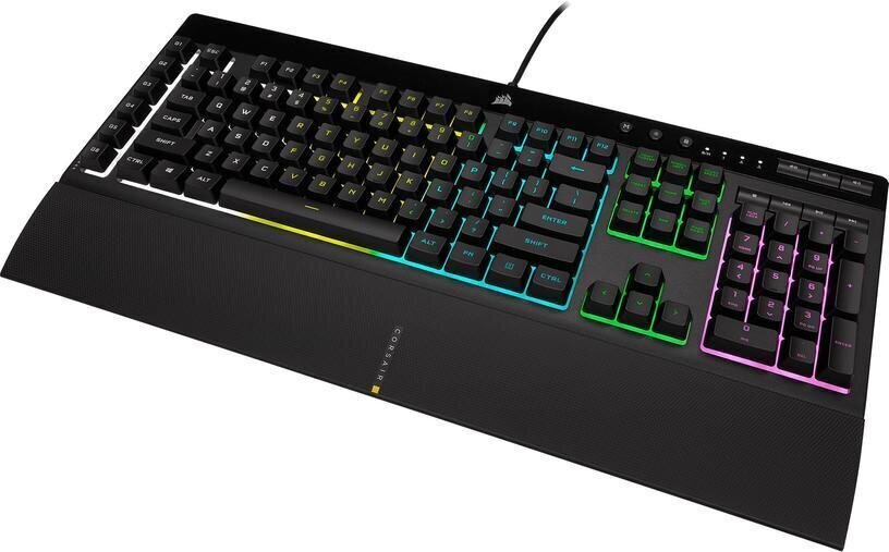 Žaidimų klaviatūra Corsair K55 RGB PRO kaina ir informacija | Klaviatūros | pigu.lt