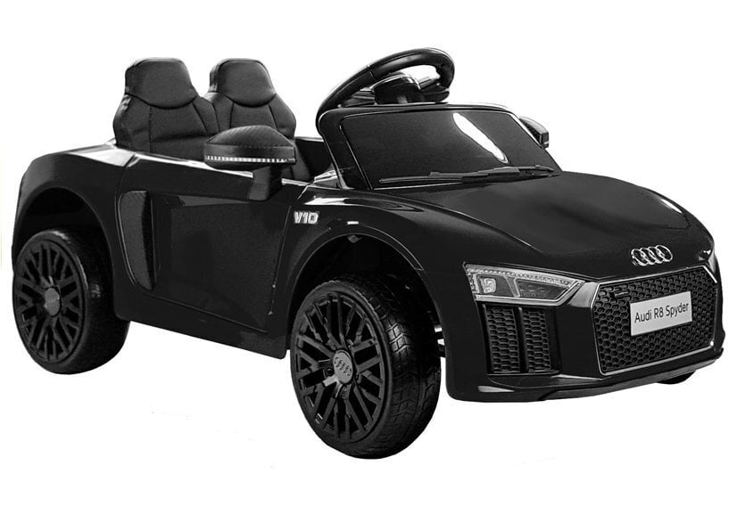Elektrinis sportinis automobilis vaikams Audi R8 Spyder, juodas kaina ir informacija | Elektromobiliai vaikams | pigu.lt