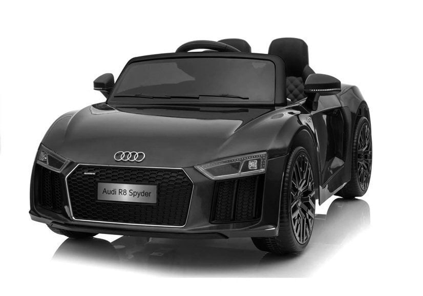 Elektrinis sportinis automobilis vaikams Audi R8 Spyder, juodas цена и информация | Elektromobiliai vaikams | pigu.lt