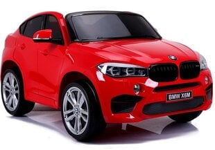 Elektrinis visureigis BMW X6M, šviesiai raudonas kaina ir informacija | Elektromobiliai vaikams | pigu.lt