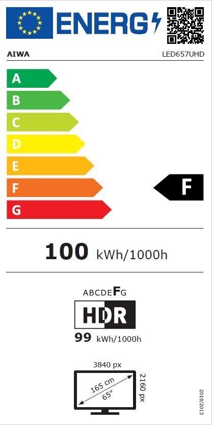 Aiwa LED657UHD kaina ir informacija | Televizoriai | pigu.lt