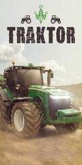 Пляжное полотенце Tractor Green, 70 x 140 cm цена и информация | Полотенца | pigu.lt