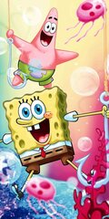 Пляжное полотенце Sponge Bob 012, 70 x 140 cm цена и информация | Полотенца | pigu.lt