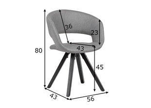 Valgomojo kėdė Tvilum, pilka kaina ir informacija | Virtuvės ir valgomojo kėdės | pigu.lt
