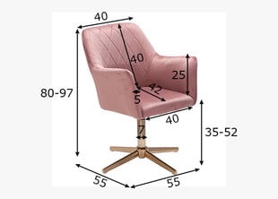 Kėdė, Tool, rožinė цена и информация | Офисные кресла | pigu.lt