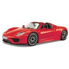 Десткий автомобиль Bburago Porsche 918 Carrera S 1:24, красный цена и информация | Игрушки для мальчиков | pigu.lt
