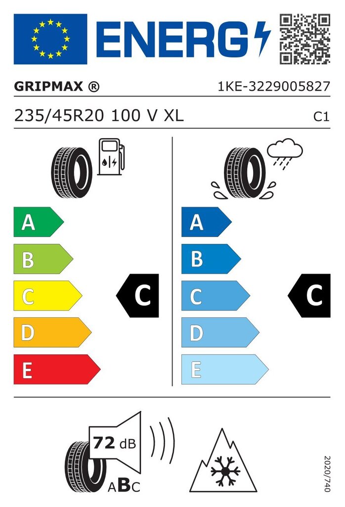 GRIPMAX STATURE M/S 235/45R20 100V XL kaina ir informacija | Žieminės padangos | pigu.lt