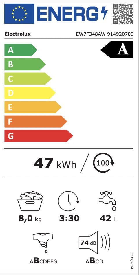 Electrolux EW7F348AW цена и информация | Skalbimo mašinos | pigu.lt