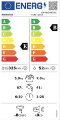 Electrolux EW7WO447W kaina ir informacija | Skalbimo mašinos | pigu.lt