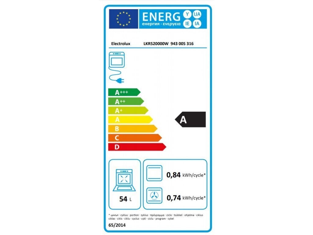 Electrolux LKR520000W kaina ir informacija | Elektrinės viryklės | pigu.lt