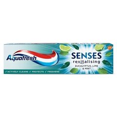 Зубная паста Эвкалипт и лайм и мята Aquafresh Senses Energizing Toothpaste, 75 мл цена и информация | Зубные щетки, пасты | pigu.lt