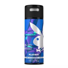 Purškiamas dezodorantas Playboy Generation for Men, 150 ml kaina ir informacija | Playboy Asmens higienai | pigu.lt