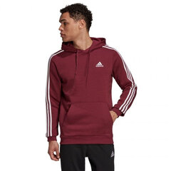 Džemperis vyrams Adidas 3 Stripes Fleece Hoodie M H12187, raudonas kaina ir informacija | Džemperiai vyrams | pigu.lt