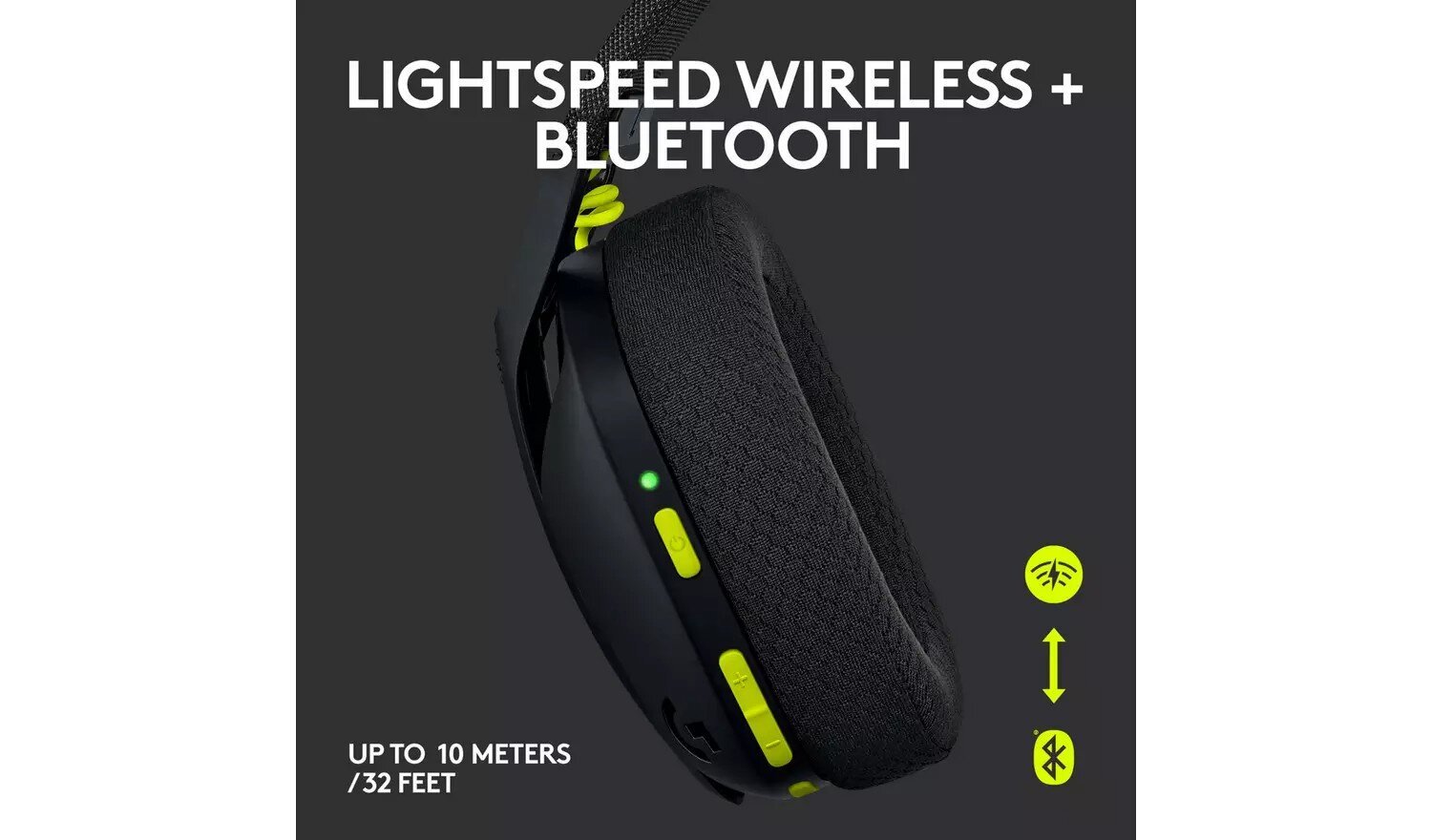 Logitech G435 Lightspeed Wireless Black kaina ir informacija | Ausinės | pigu.lt