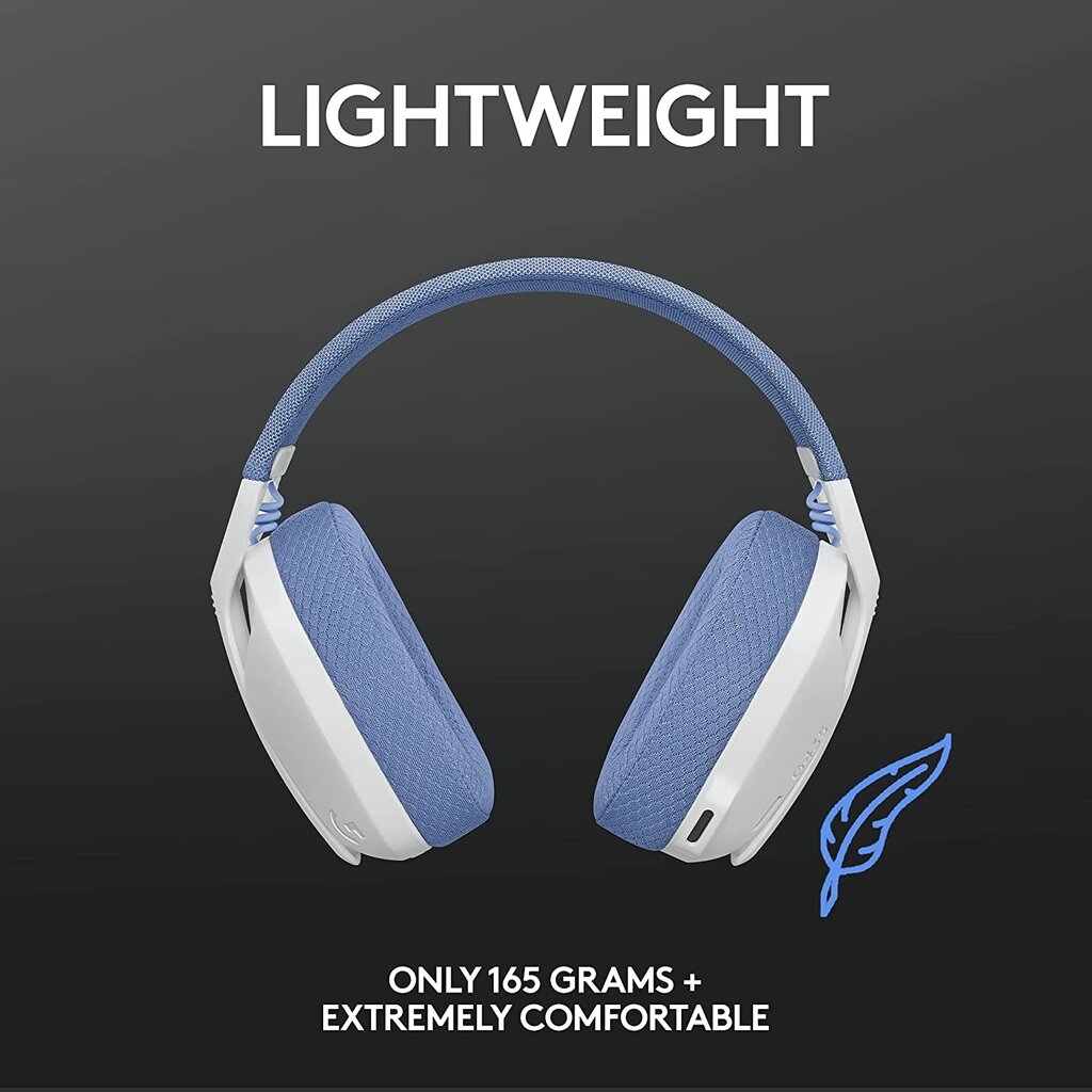 Logitech G435 Lightspeed Wireless White цена и информация | Ausinės | pigu.lt