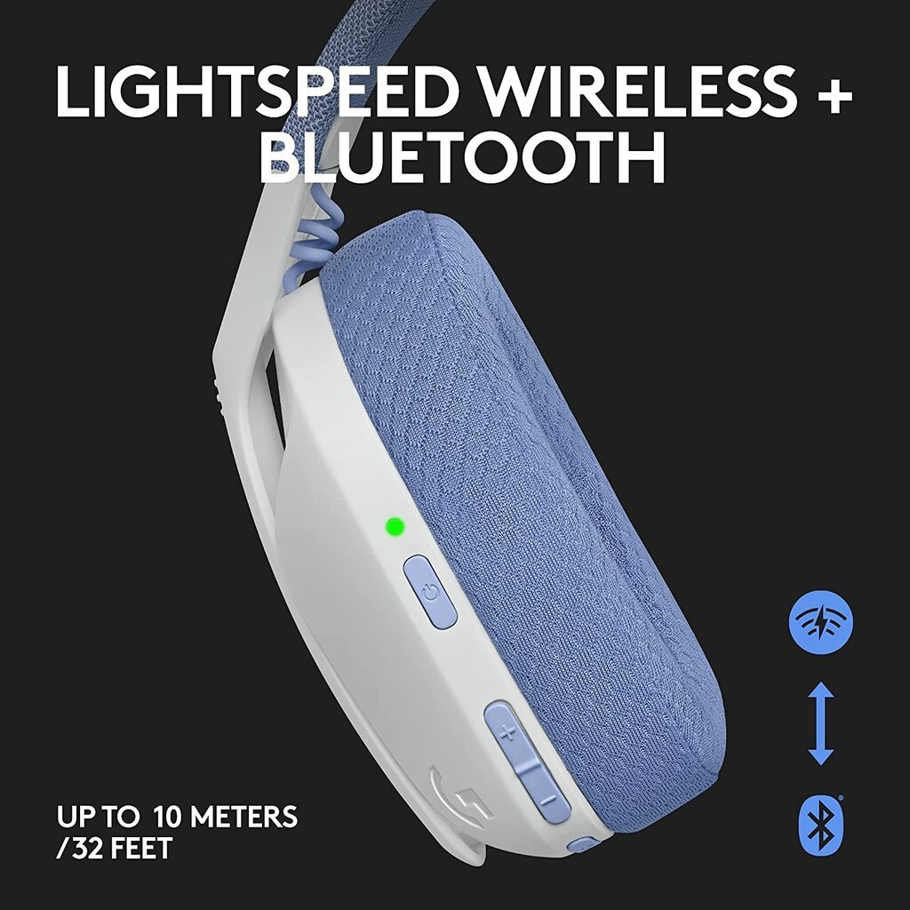 Logitech G435 Lightspeed Wireless White цена и информация | Ausinės | pigu.lt