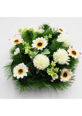 Dirbtinių gėlių vainikas su gerberomis ir chrizantemomis kaina ir informacija | Dirbtinės gėlės | pigu.lt