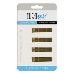 Клип Eurostil 50 mm Бронзовый ондуляторное (24 pcs) цена и информация | Аксессуары для волос | pigu.lt