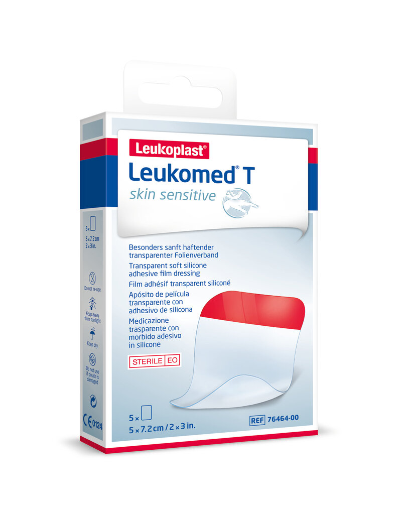 Leukomed T Plus Skin Sensitive skaidrus lipnus sterilus absorbuojantis tvarstis, 5 cmx7.2 cm N5 цена и информация | Pirmoji pagalba | pigu.lt