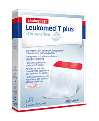 Leukomed T Plus Skin Sensitive skaidrus lipnus sterilus absorbuojantis tvarstis, 8 cmx10 cm N5 цена и информация | Первая помощь | pigu.lt