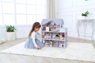 Lėlių namelis su baldais Emma Ecotoys Residence kaina ir informacija | Žaislai mergaitėms | pigu.lt