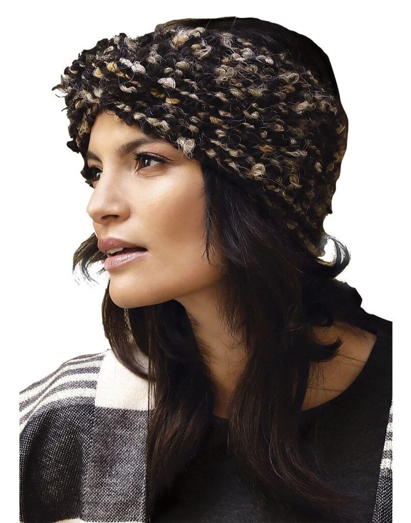 Moteriškas galvos juosta, juoda-smėlio spalvos цена и информация | Kepurės moterims | pigu.lt