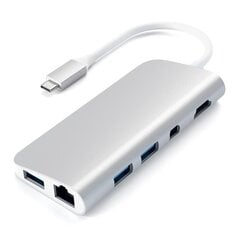 USB-C хаб 4K HDMI/Mini DP Gigabit Ethernet Satechi цена и информация | Адаптеры, USB-разветвители | pigu.lt
