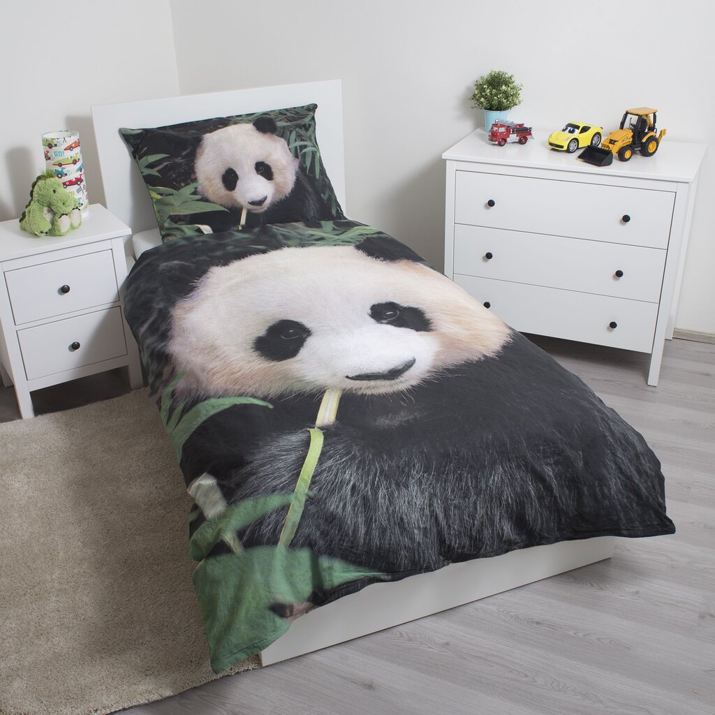 Vaikiškas patalynės komplektas Panda, 140x200 cm, 2 dalių цена и информация | Patalynė kūdikiams, vaikams | pigu.lt