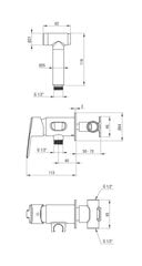 Deante bidė dušelis Arnika BQA D34M, Titanium цена и информация | Смесители | pigu.lt