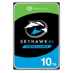 HDD Seagate Skyhawk AI 3,5" 10TB SATA 6GB/s kaina ir informacija | Vidiniai kietieji diskai (HDD, SSD, Hybrid) | pigu.lt