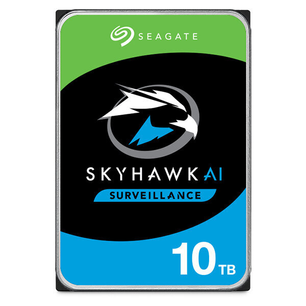 HDD Seagate Skyhawk AI 3,5" 10TB SATA 6GB/s kaina ir informacija | Vidiniai kietieji diskai (HDD, SSD, Hybrid) | pigu.lt
