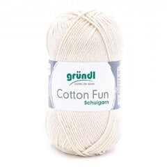 Пряжа GRÜNDL Cotton Fun 02, 50 г, 115 м цена и информация | Принадлежности для вязания | pigu.lt