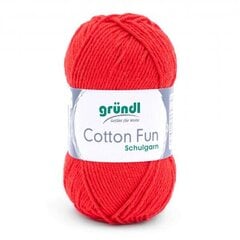 Пряжа GRÜNDL Cotton Fun 06, 50 г, 115 м цена и информация | Принадлежности для вязания | pigu.lt