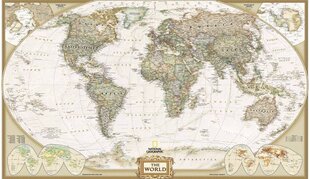 Politinis antikinis sieninis žemėlapis National Geographic, 76X117 cm kaina ir informacija | Žemėlapiai | pigu.lt