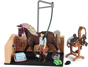 Набор фигурок Schleich Horse Wash with Emily and Luna цена и информация | Игрушки для девочек | pigu.lt