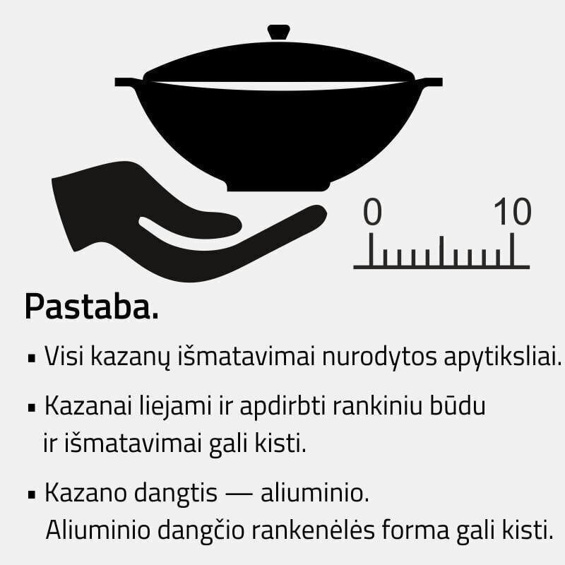 Šlifuotas, išdegintas uzbekiškas kazanas 3,5L KP3 kaina ir informacija | Puodai, greitpuodžiai | pigu.lt