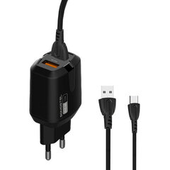 Somostel 2.4A + kabel typ-C USB-C 2400mAh 2xUSB Dual SMS-A139 цена и информация | Зарядные устройства для телефонов | pigu.lt