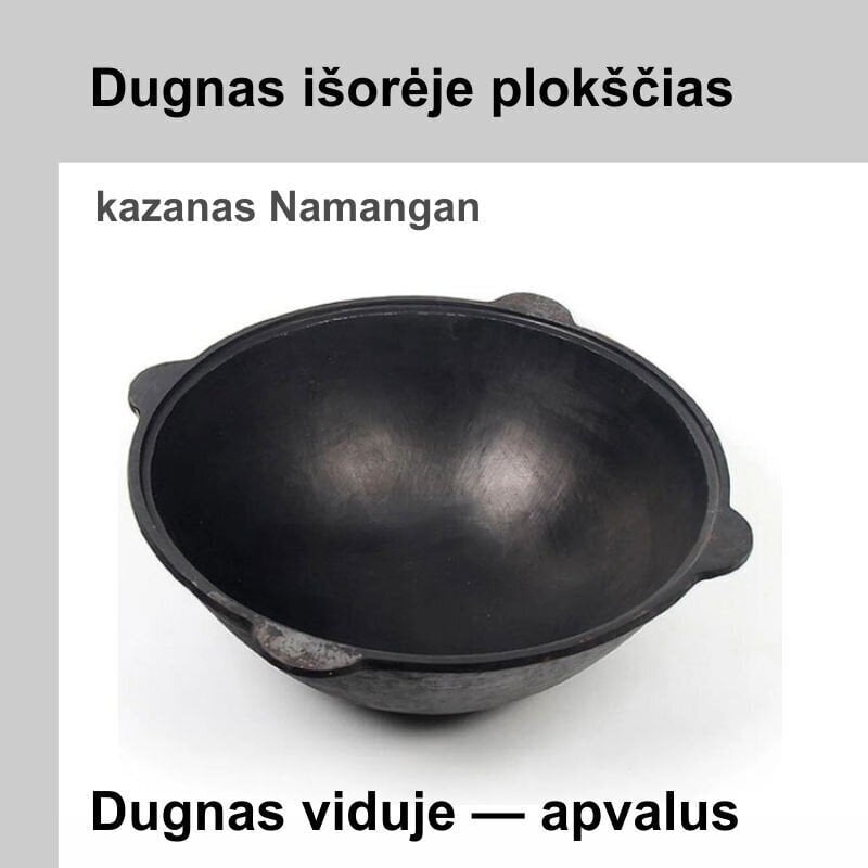 Uzbekiškas kazanas 8l (Namangan) su ketaus dangčiu-keptuvė kaina ir informacija | Puodai, greitpuodžiai | pigu.lt