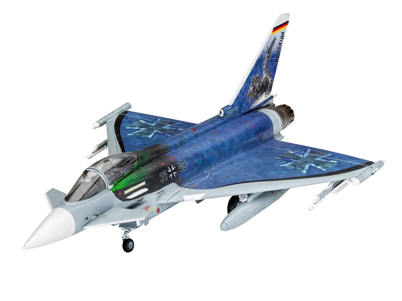 Konstruktorius - Eurofighter Luftwaffe 2020 Quadriga dovanų komplektas, 1/72, 63843 kaina ir informacija | Konstruktoriai ir kaladėlės | pigu.lt