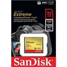 Atminties kortelė SanDisk CompactFlash Extreme 32GB 120MB/s kaina ir informacija | Atminties kortelės fotoaparatams, kameroms | pigu.lt