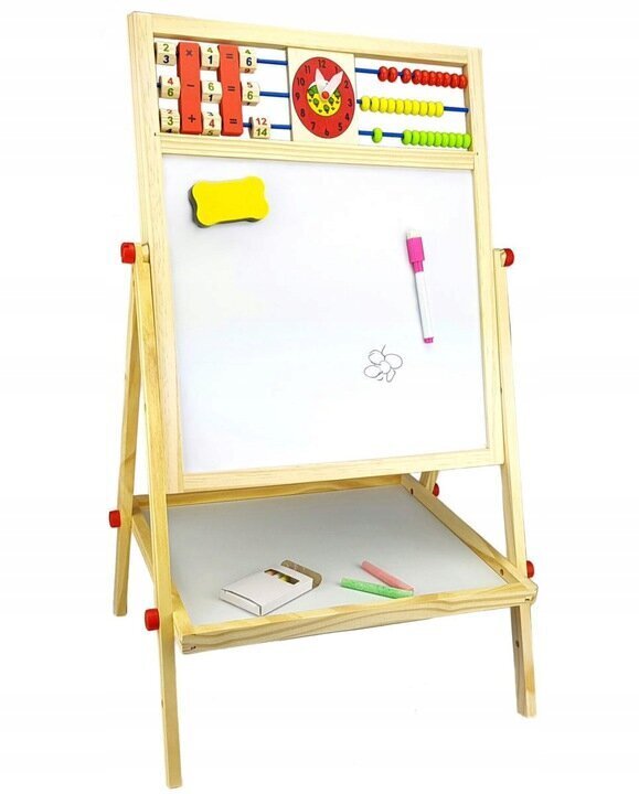 Dvipusė magnetinė kreidinė lenta 32x29 cm kaina ir informacija | Lavinamieji žaislai | pigu.lt